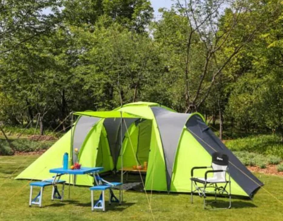 Les Hortensias Grande Tente Familiale Deux Chambres Et Sejour Vue Mer Sur Camping Nature Plestin-les-Greves Exterior photo